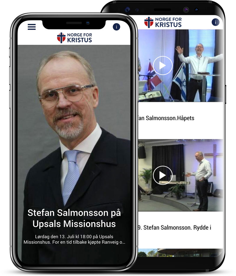 Norge for Kristus-appen på iPhone og Samsung